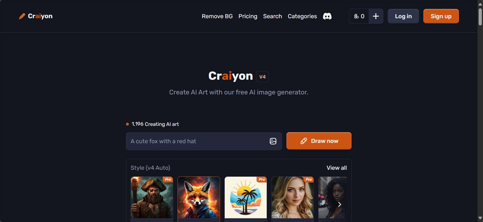 Craiyon生成界面