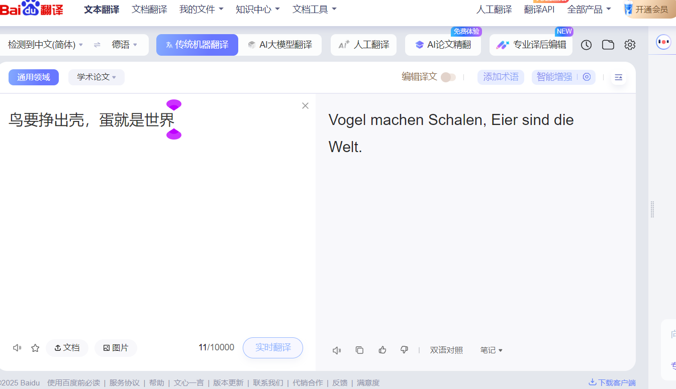 实时输入翻译