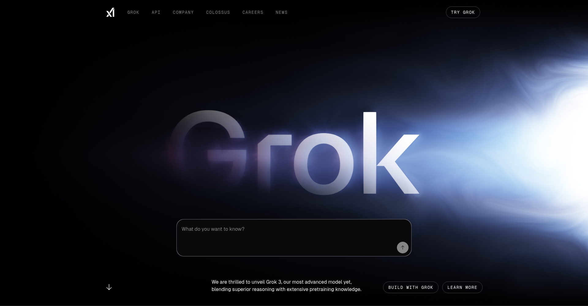 Grok官网截图