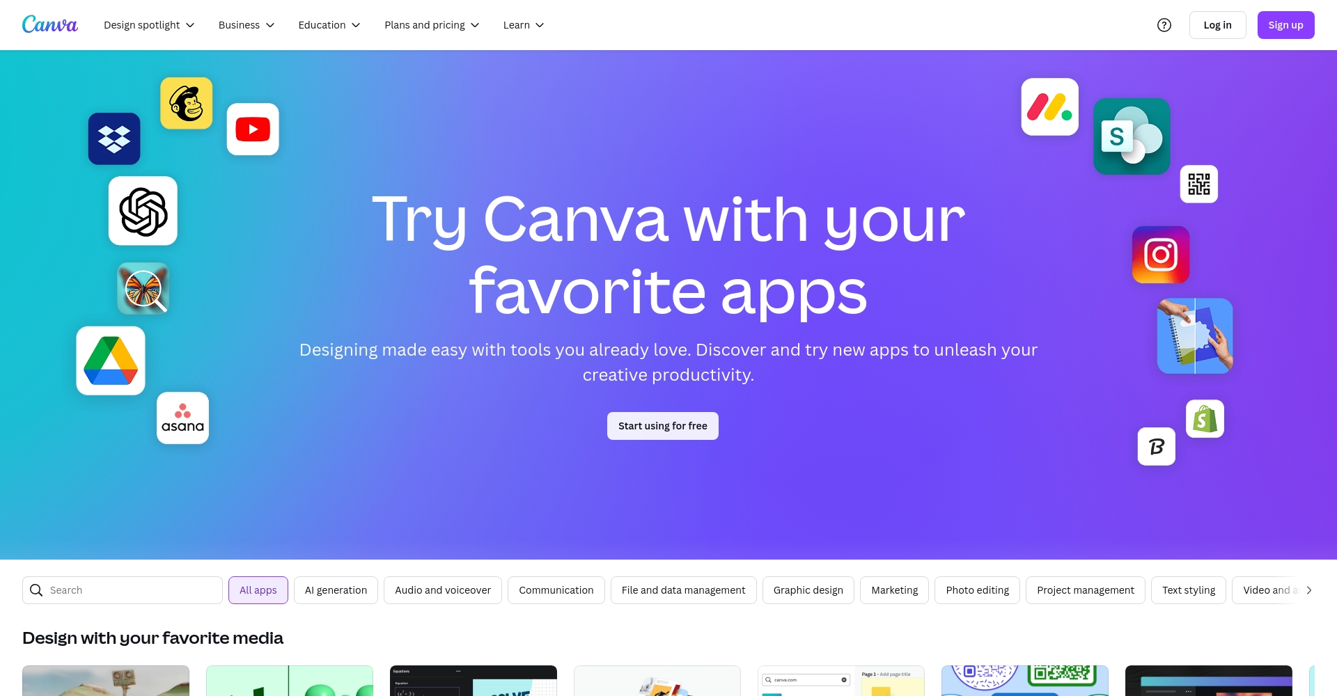 Canva AI绘图生成页面