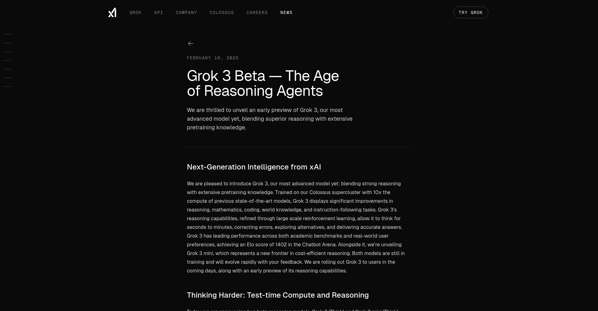 grok3官方介绍页面