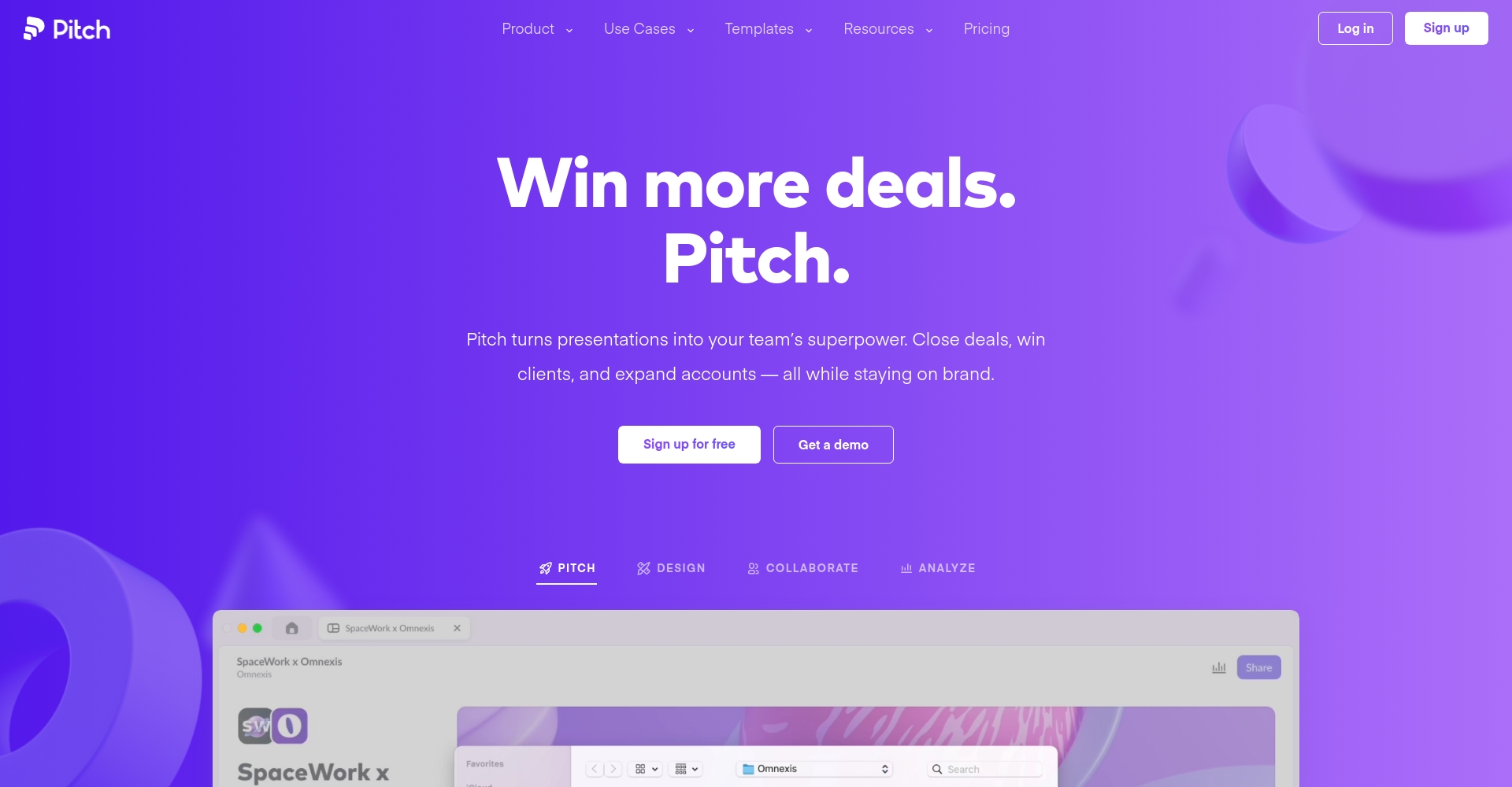 Pitch官网截图