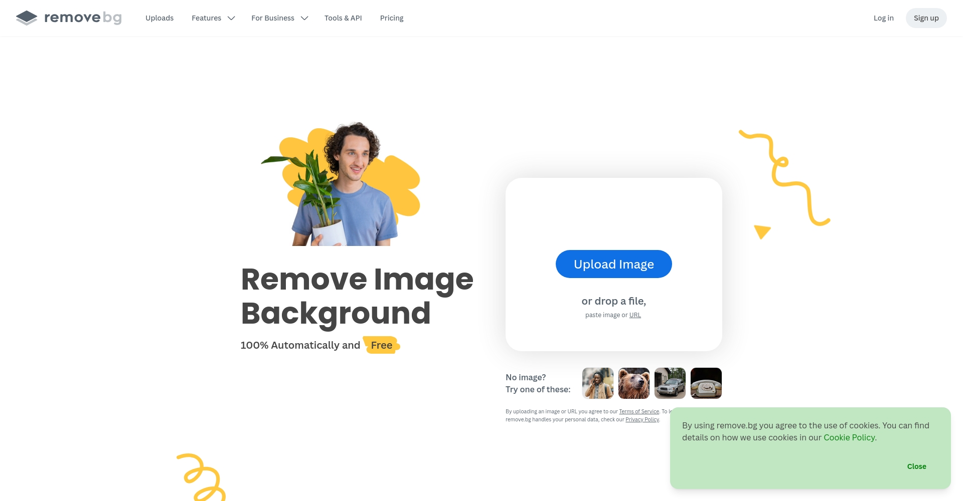 Remove.bg官网截图