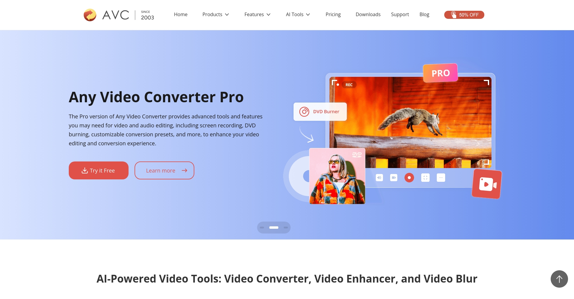 Any Video Converter 软件界面