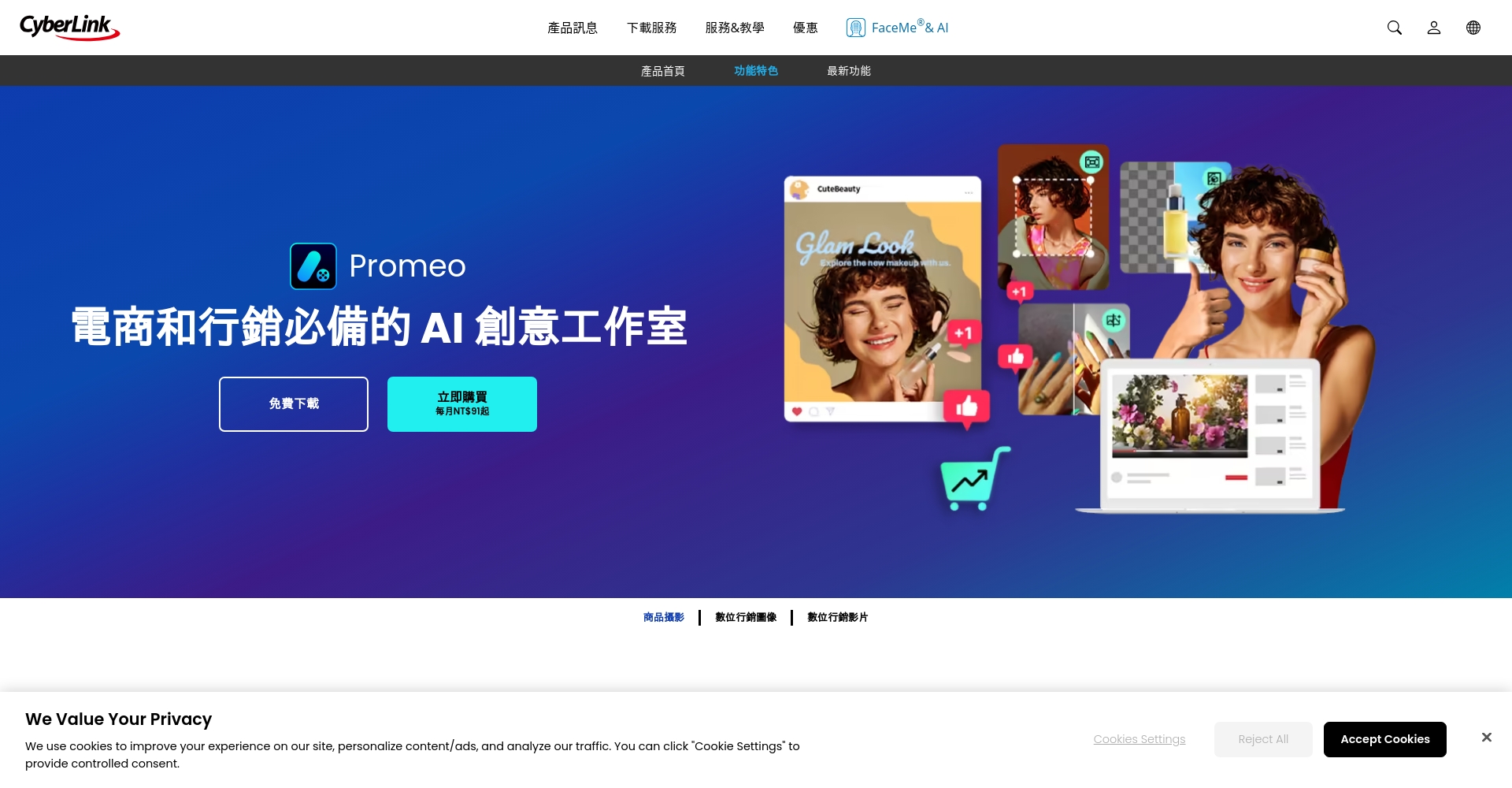 Promeo模板页面截图