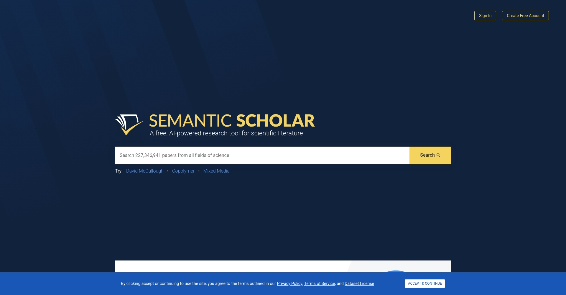 Semantic Scholar官网截图