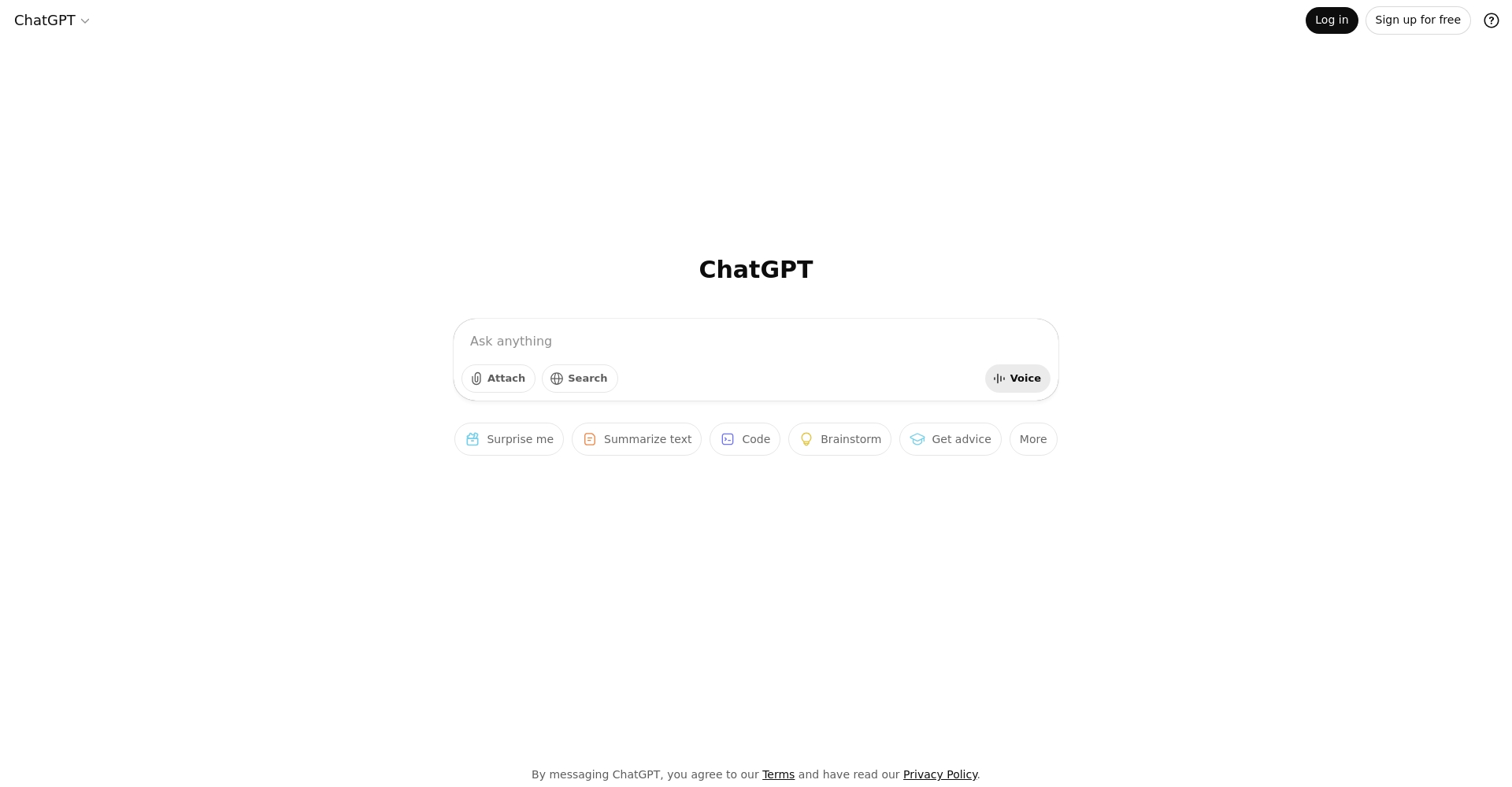 ChatGPT界面截图