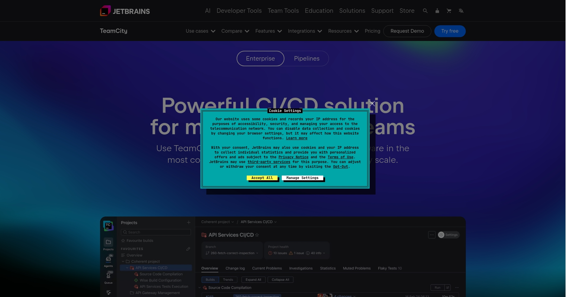 TeamCity官网截图