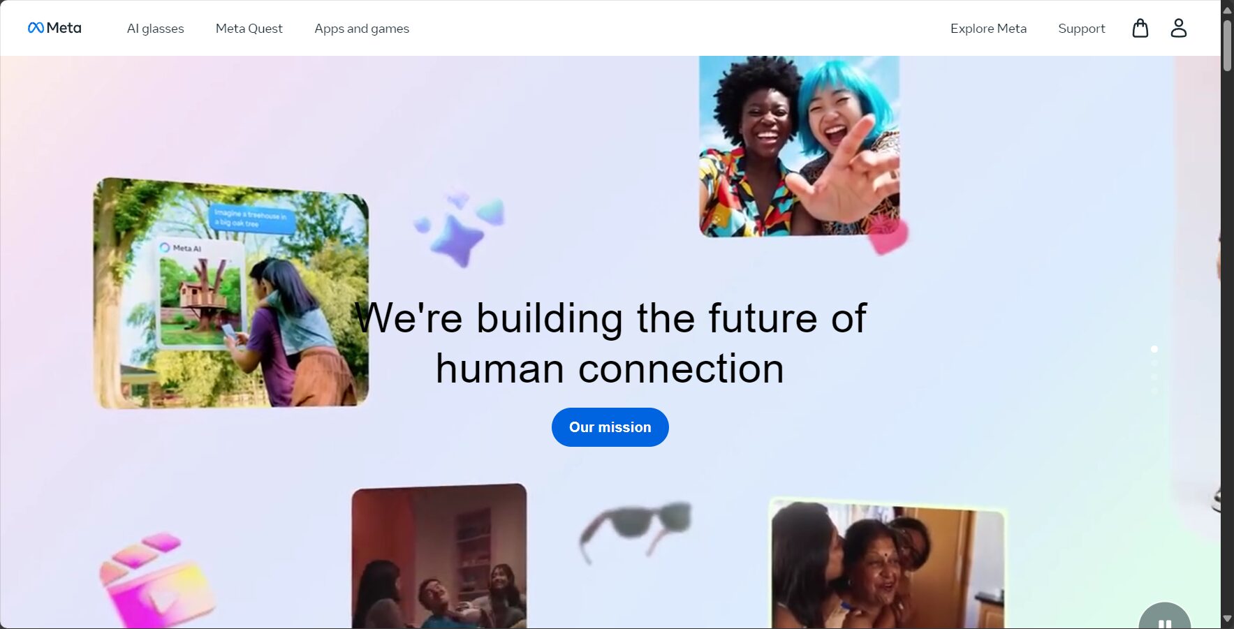 Meta AI 助手界面