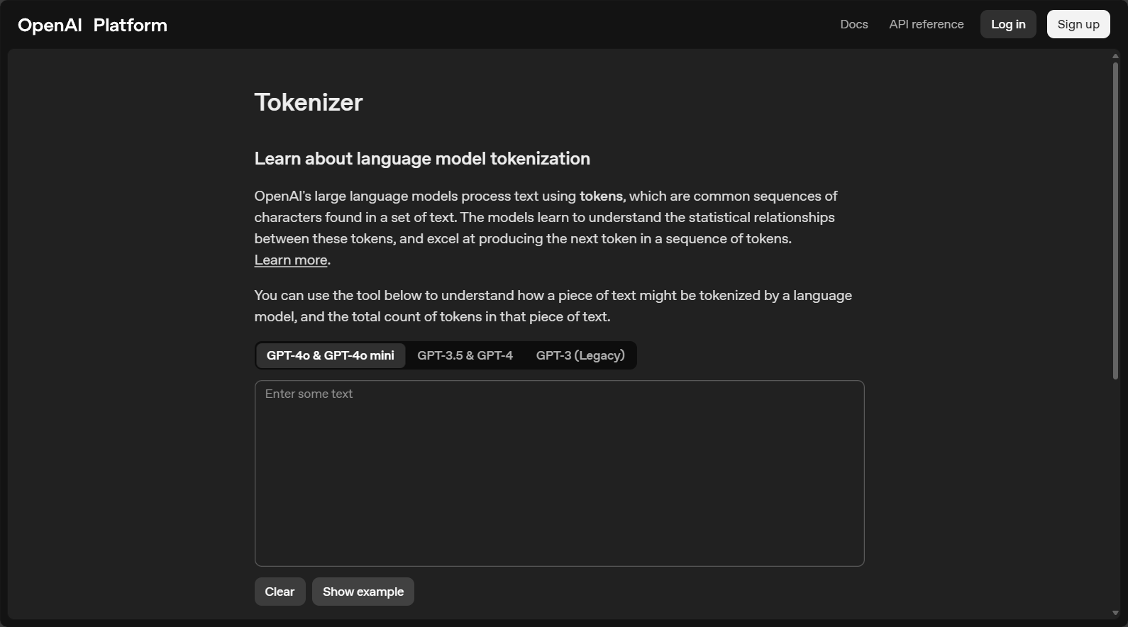 OpenAI Token 计算工具界面