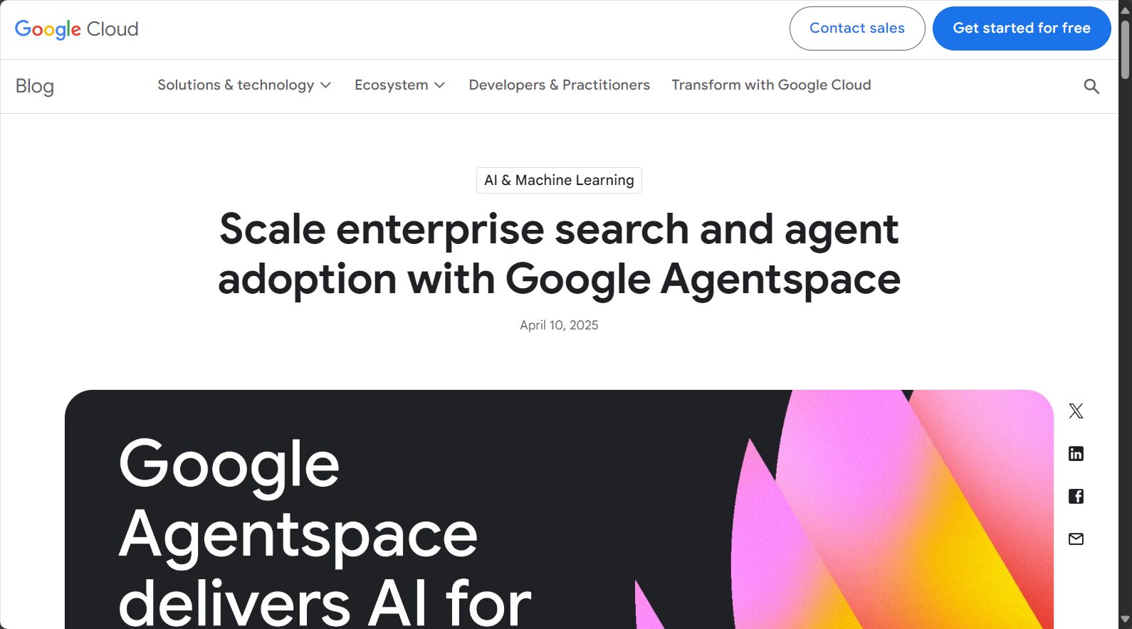 Agentspace官網截圖