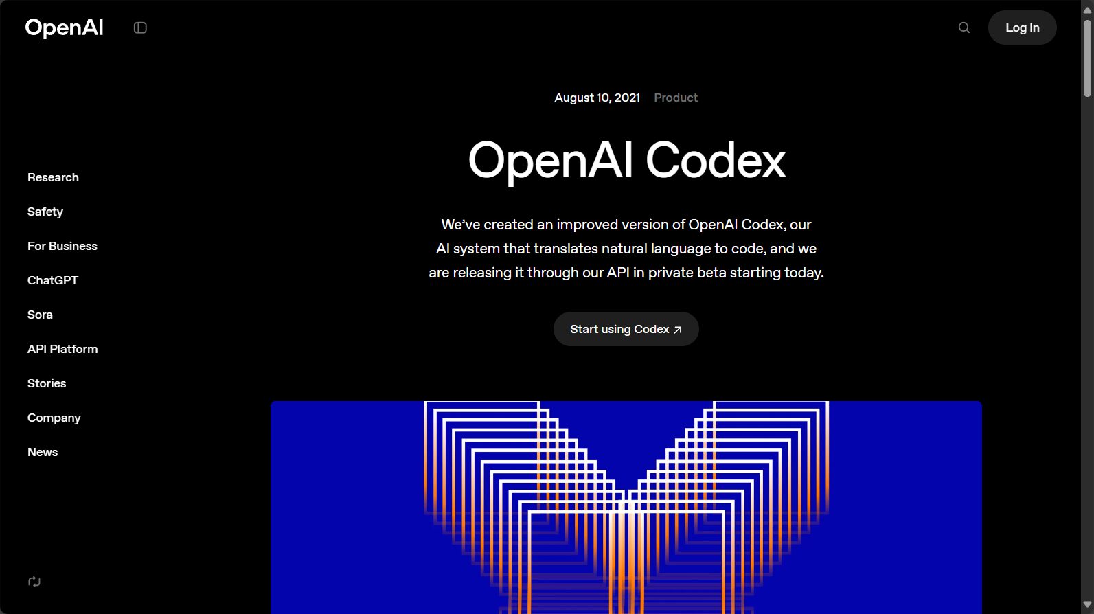 Codex官网截图