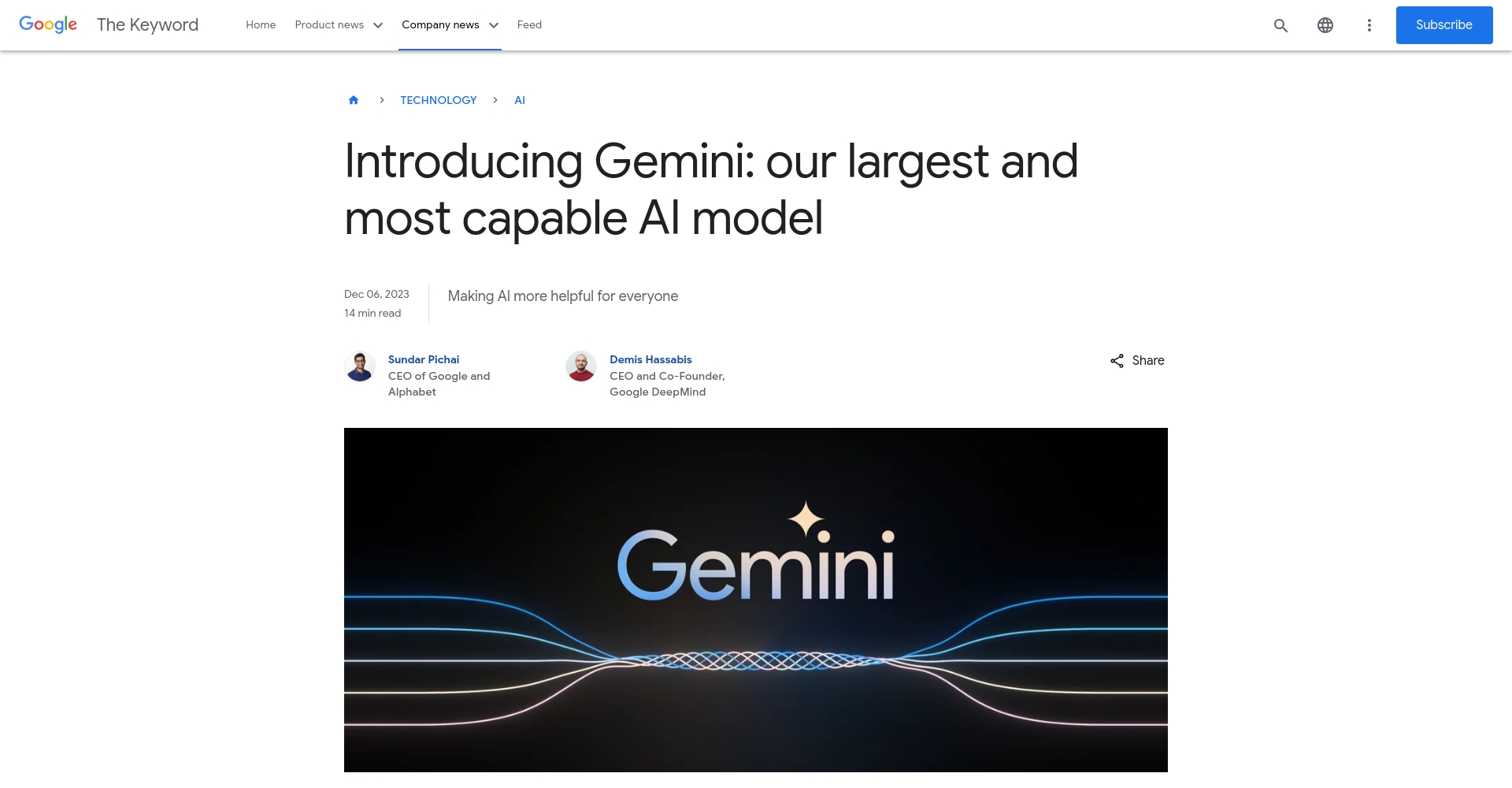 Gemini 人工智能生态介绍