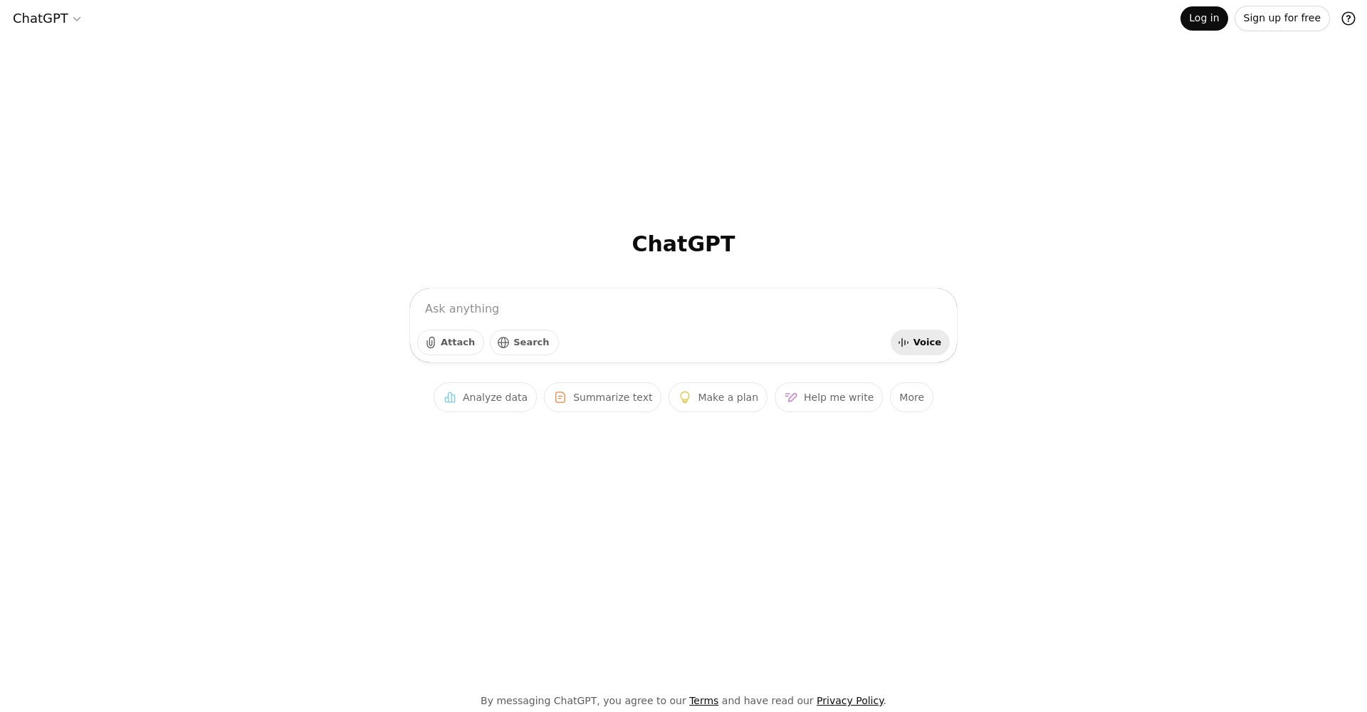 ChatGPT官網截圖