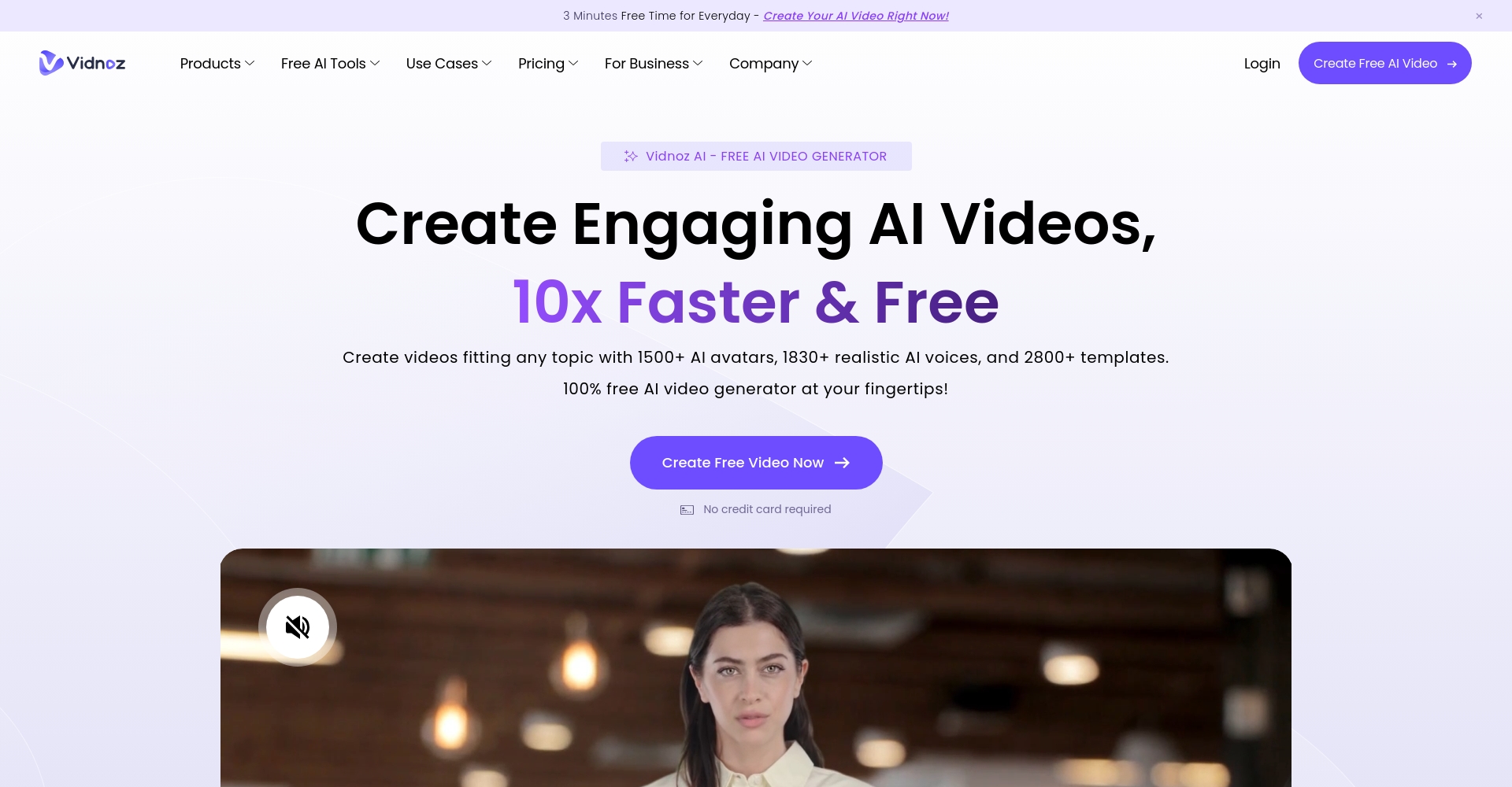 Vidnoz AI官网截图