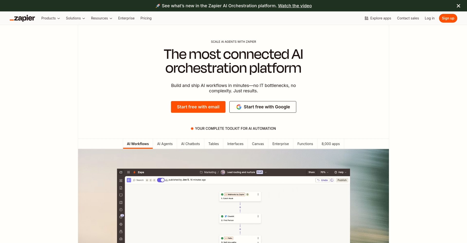 Zapier自动化流程截图