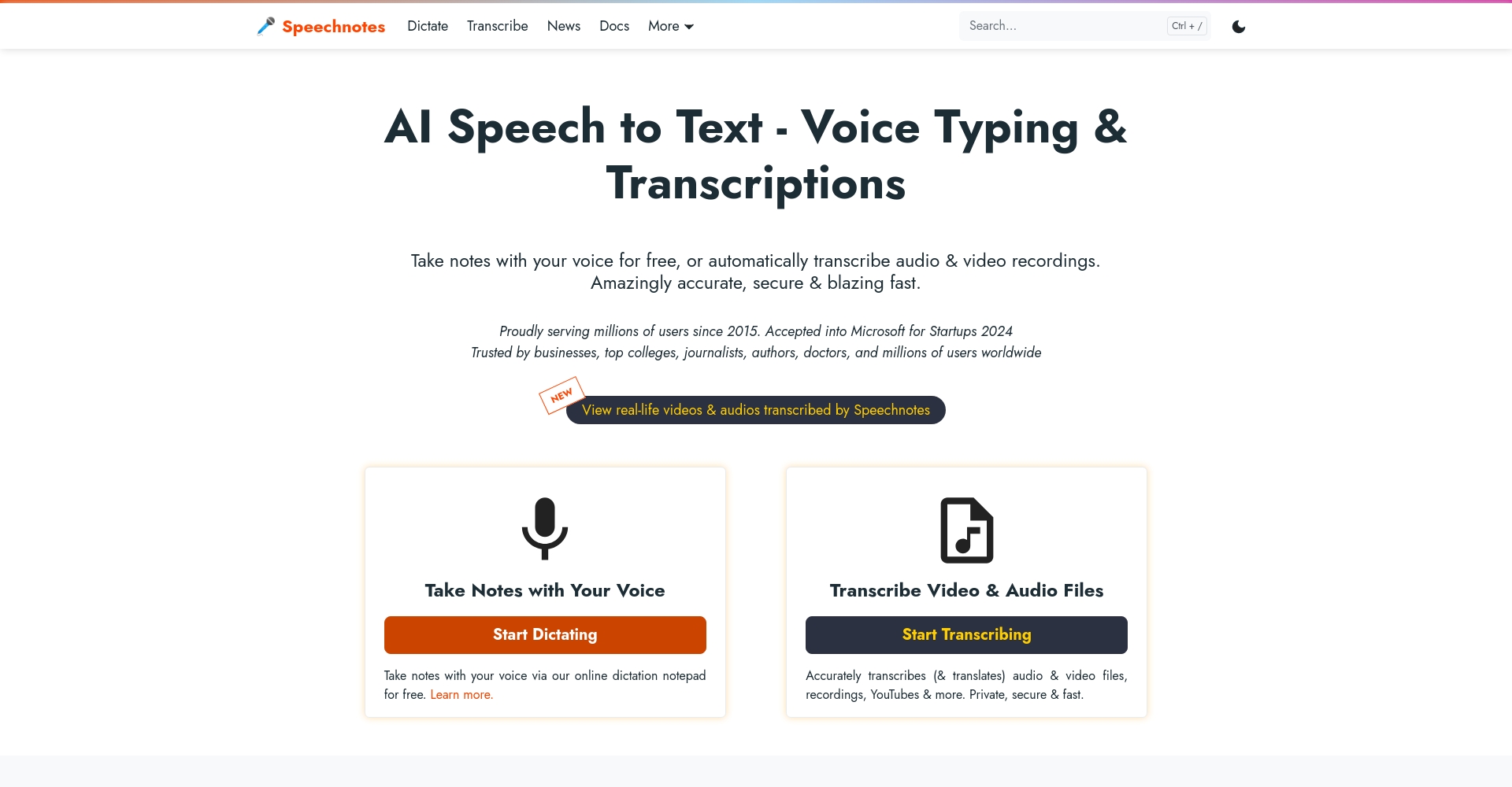 Speechnotes官網