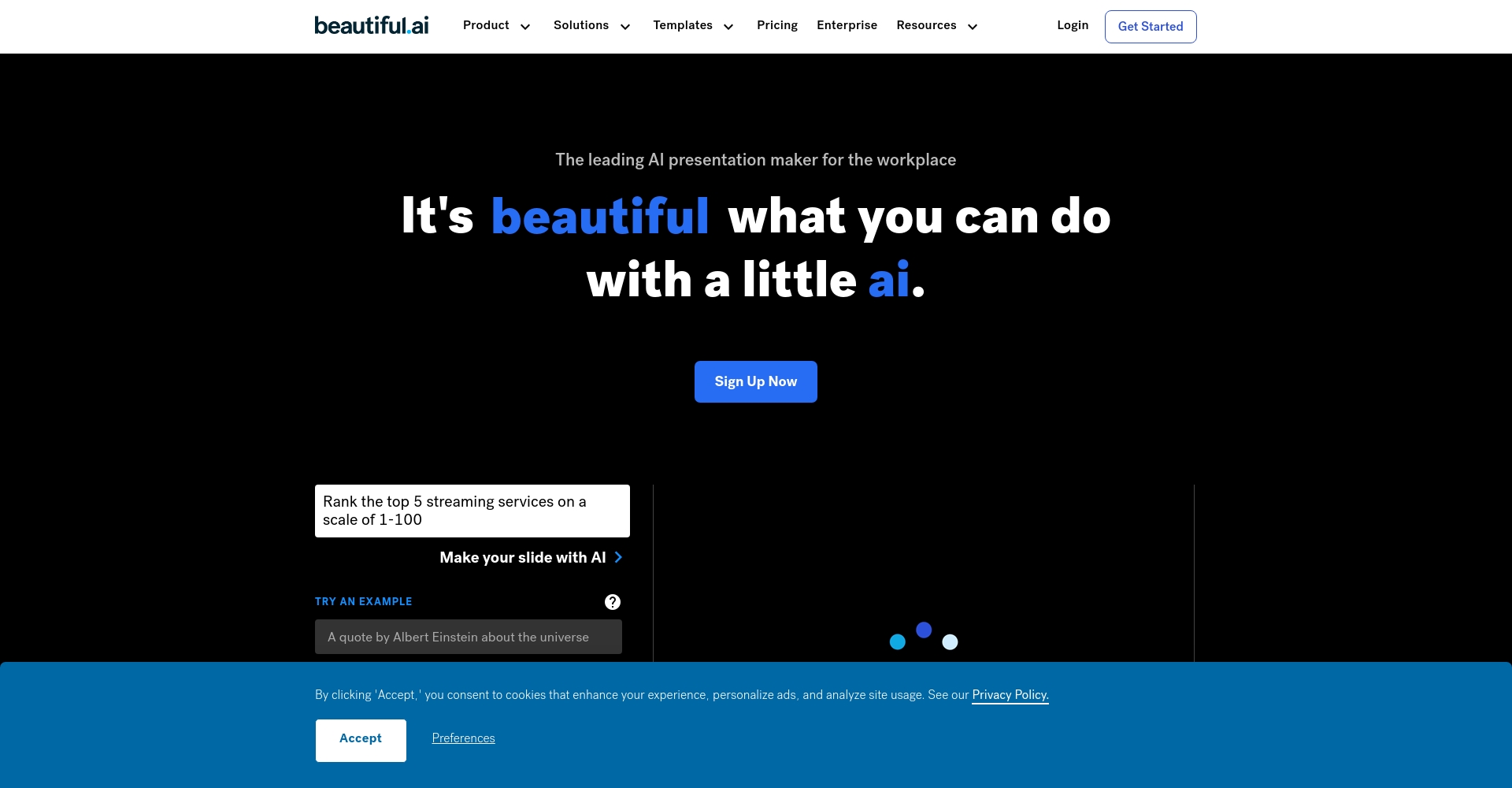 Beautiful.AI官网截图