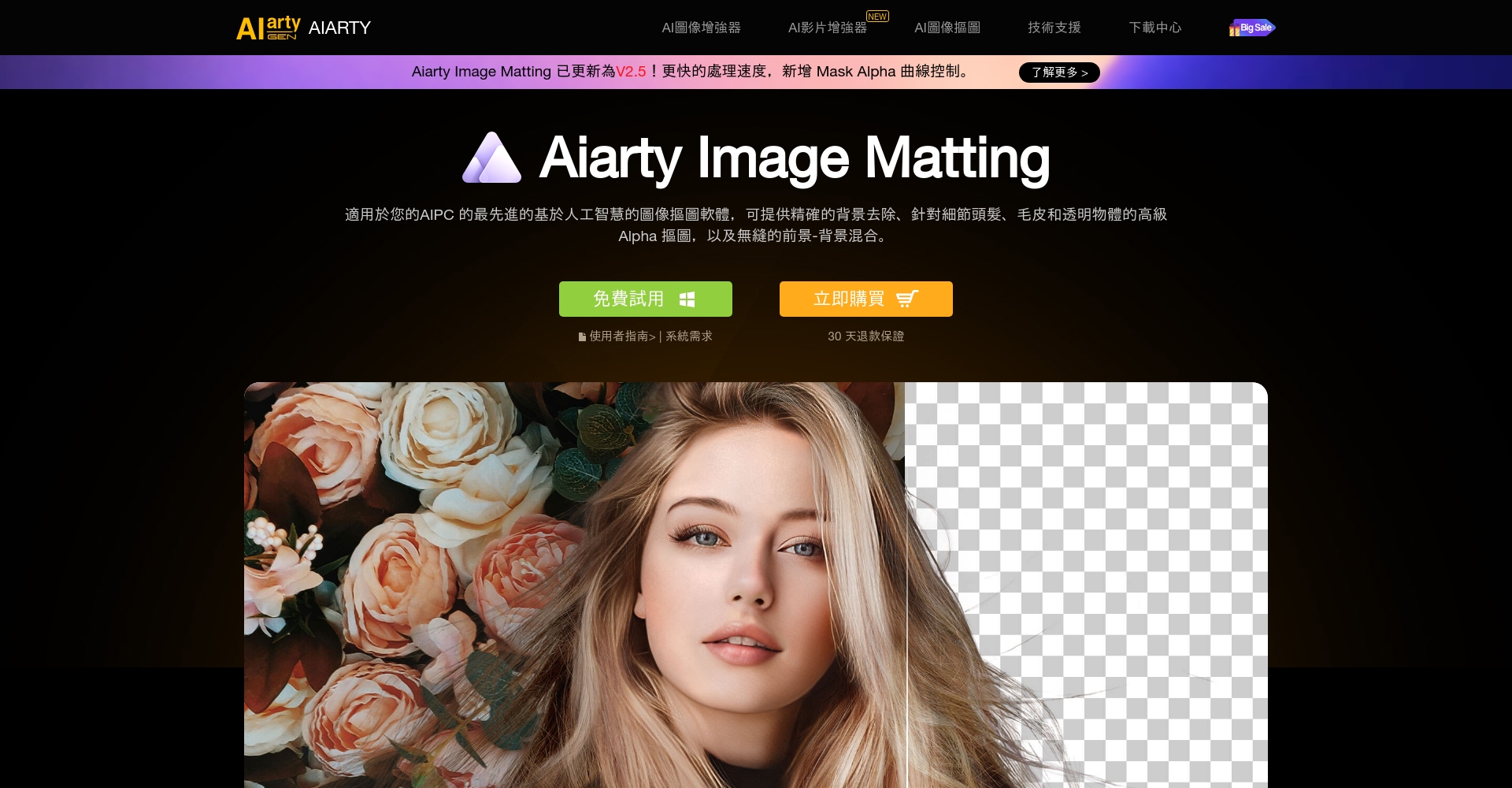 AIARTY图片去底界面