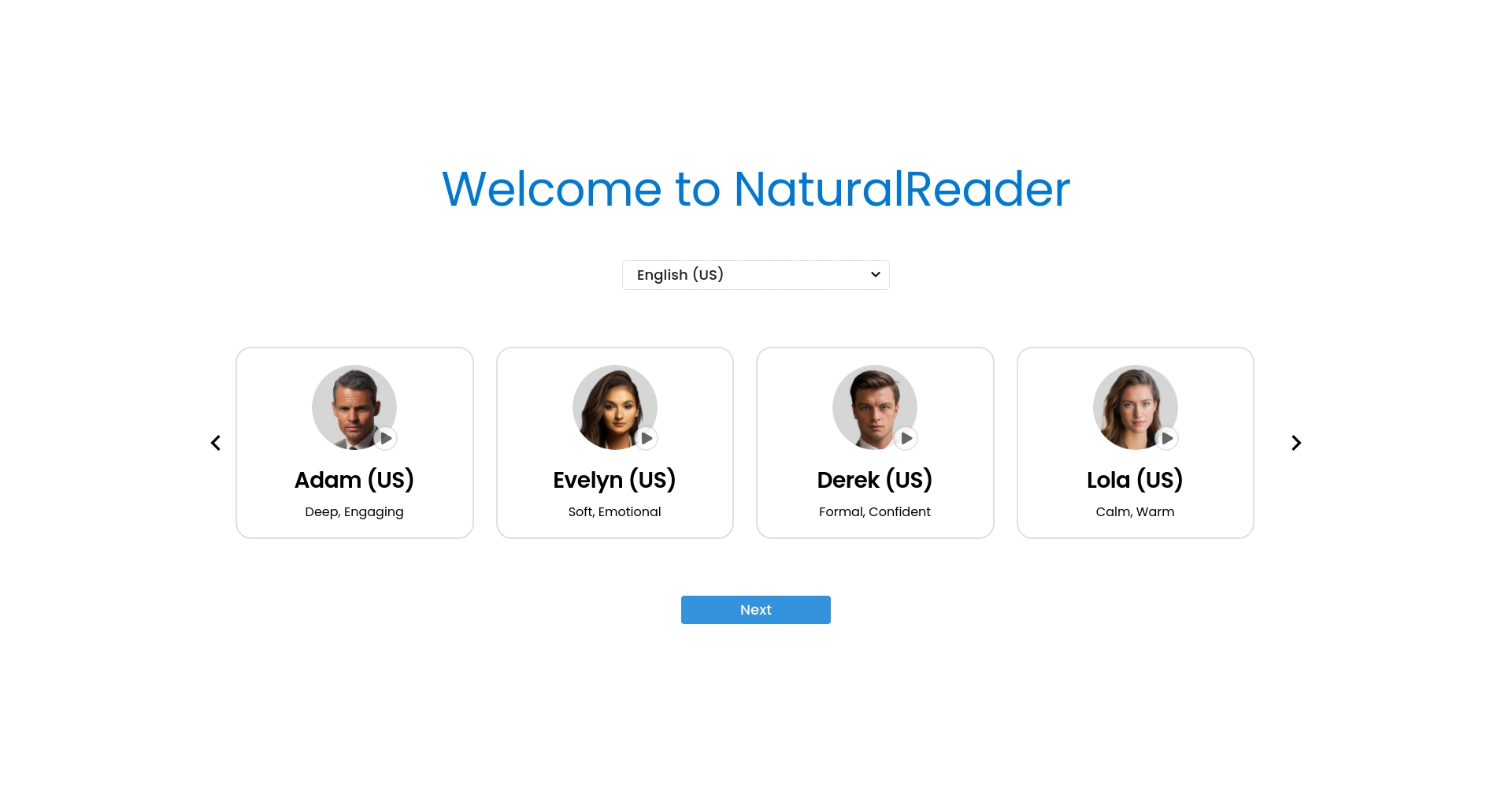 NaturalReader操作页面