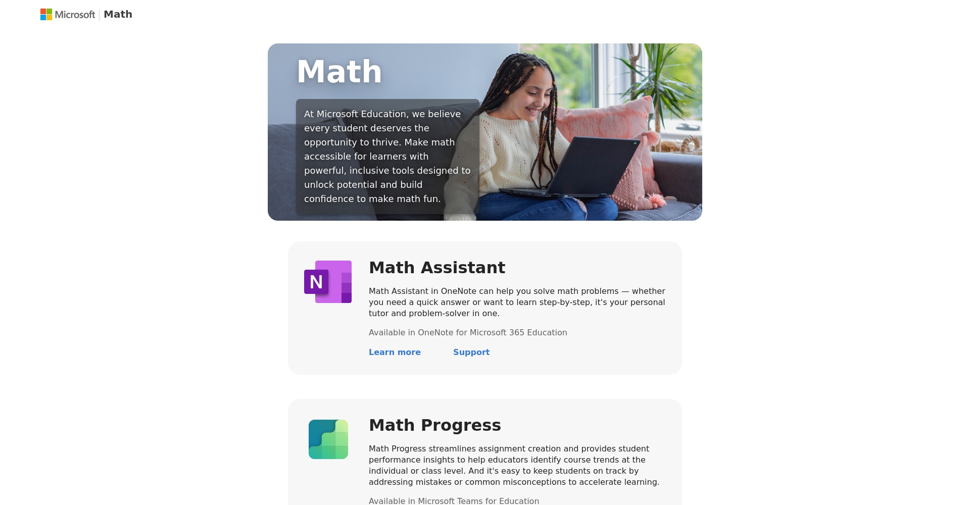 Microsoft Math Solver界面截图