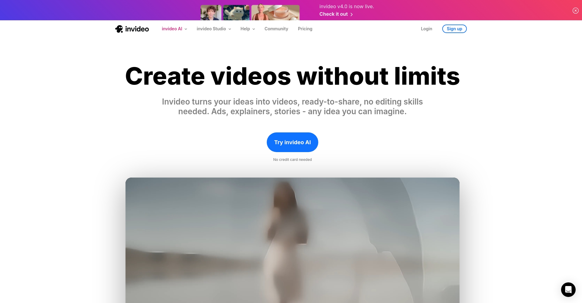 InVideo官网截图