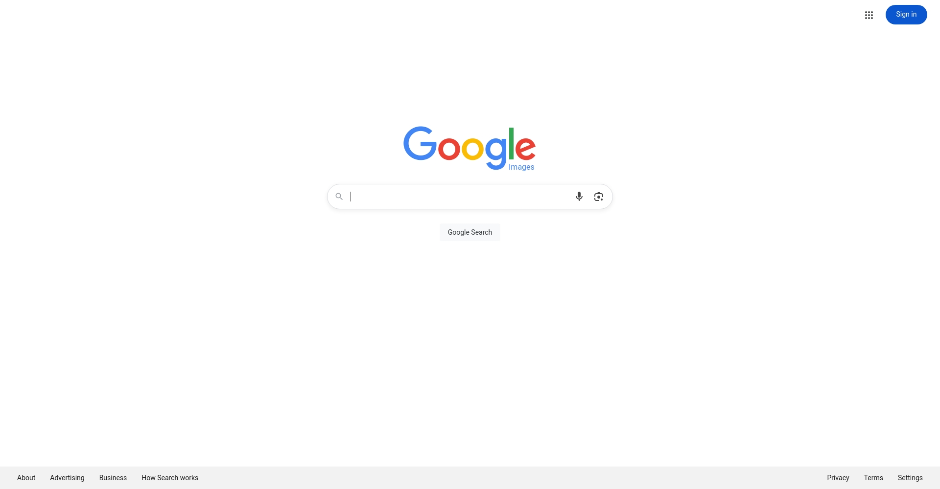 谷歌图片搜索首页界面