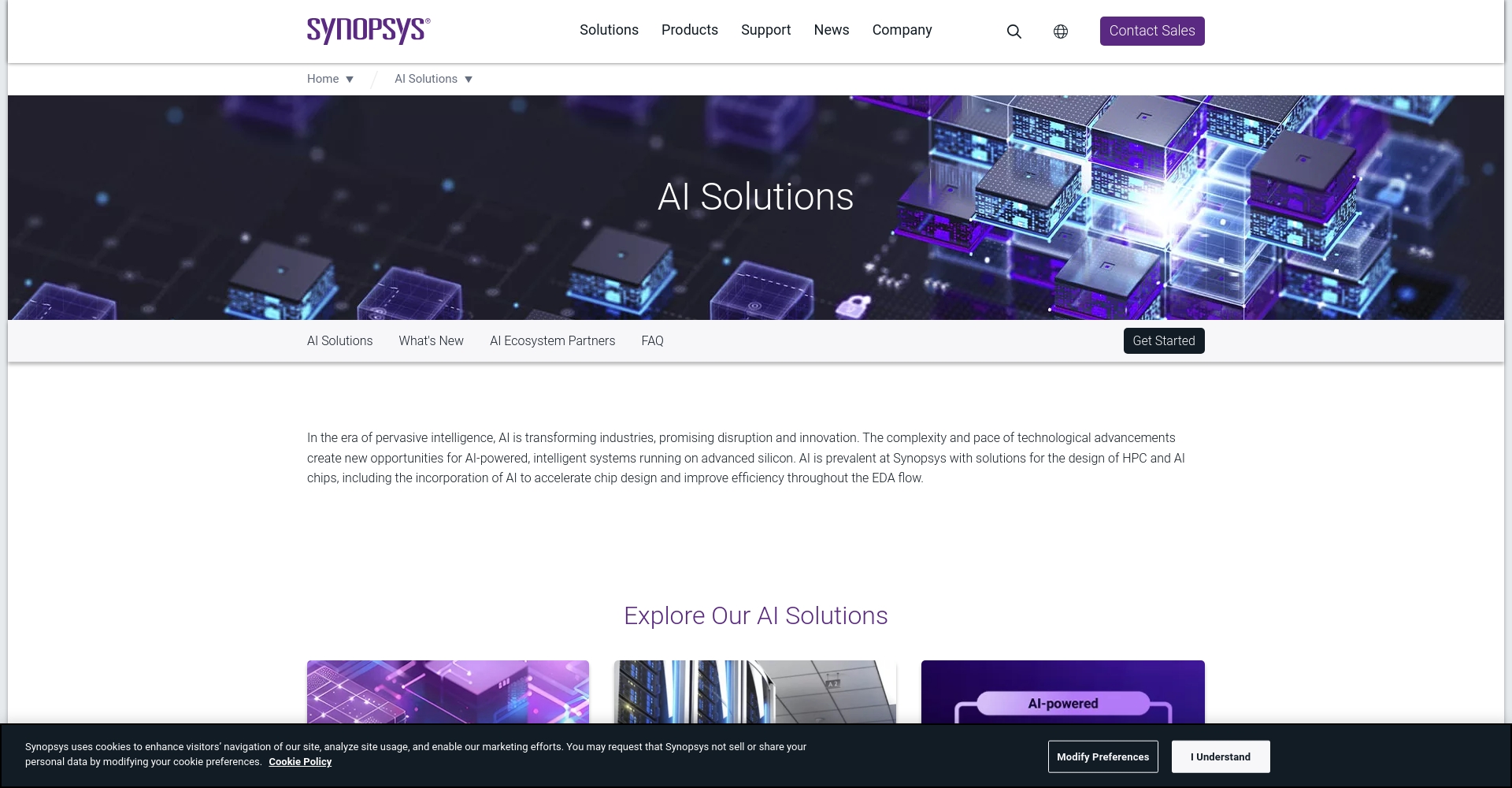 Synopsys EDA AI工具页面