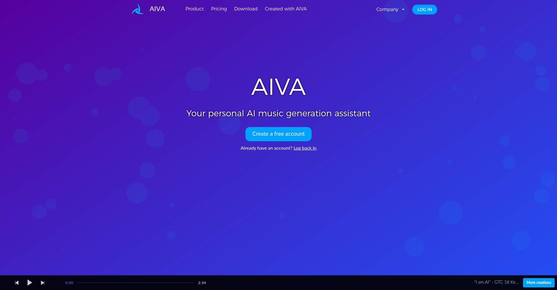 AIVA界面