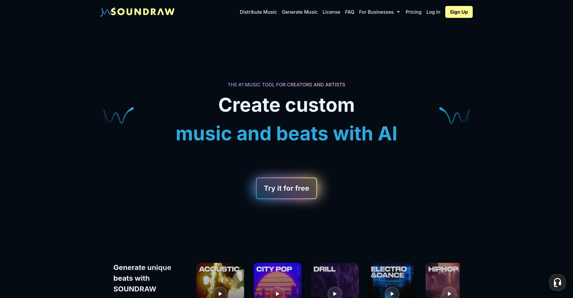 Soundraw官网截图