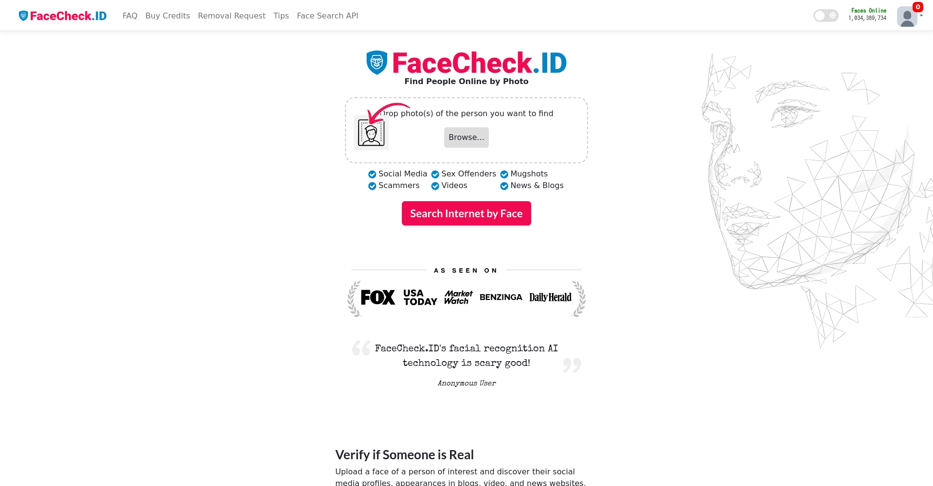 FaceCheck.ID社交图片比对
