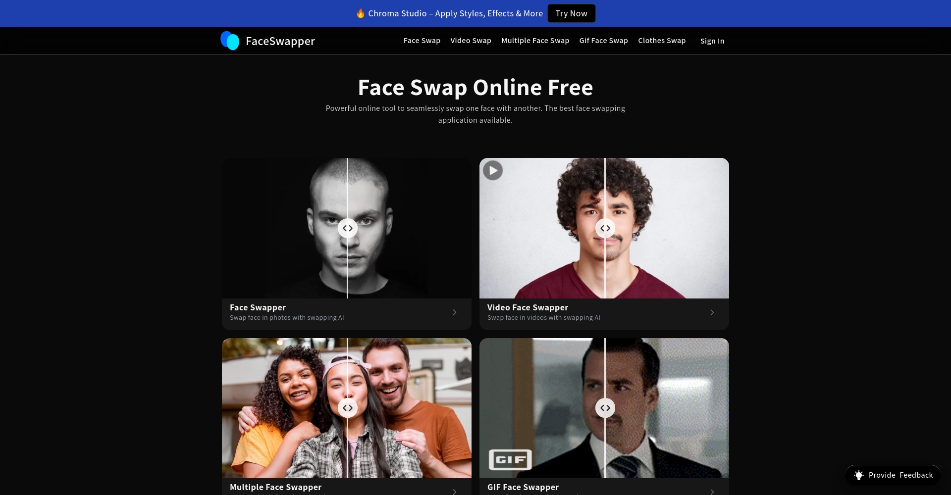 Faceswapper.ai换脸工具界面