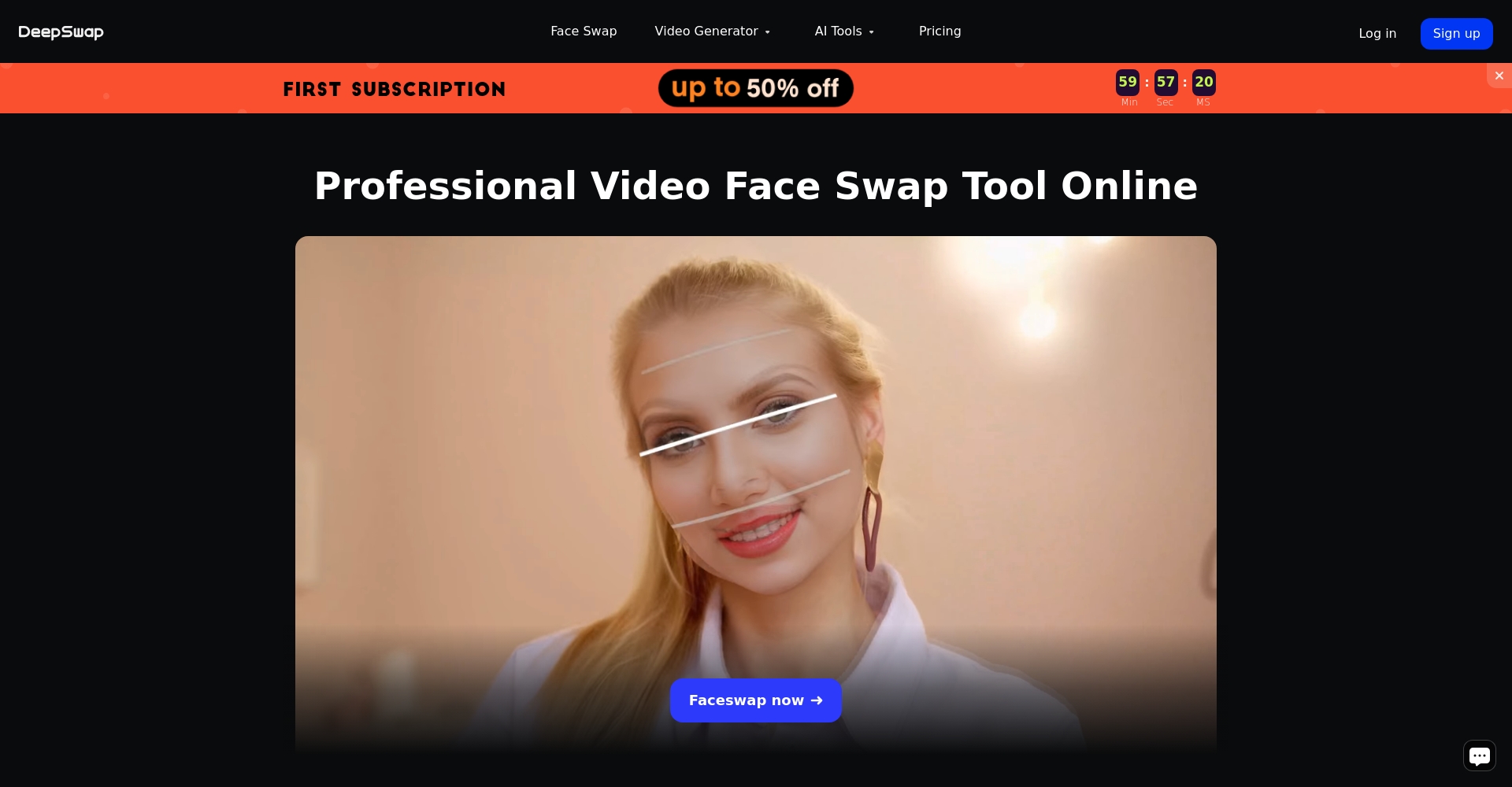 DeepSwap视频换脸操作界面