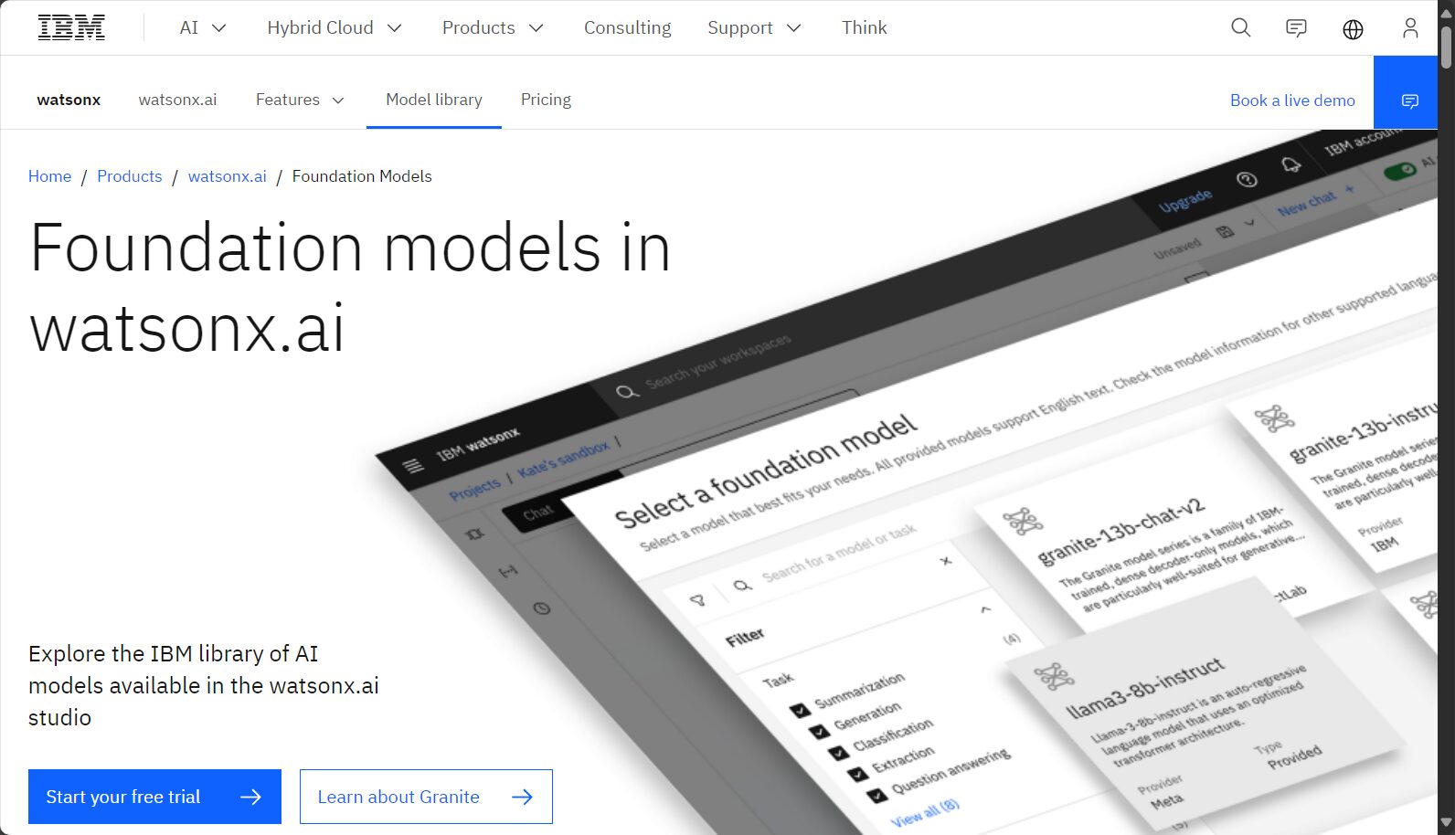 Watsonx.ai Foundation Models库