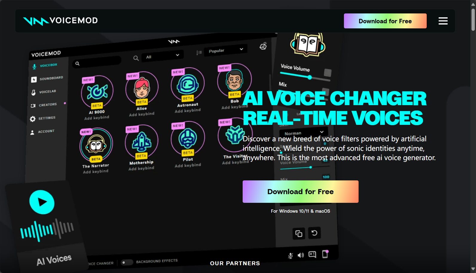 Voicemod官网截图