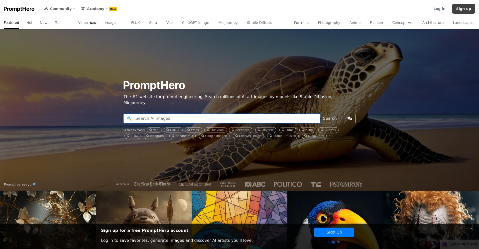 Prompthero使用指南:如何高效尋找和分享AI绘图提示词?
