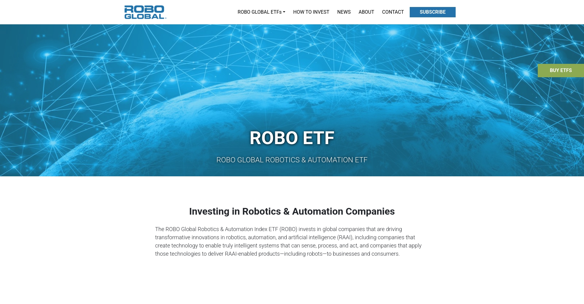 ROBO Global机器人与自动化ETF官网