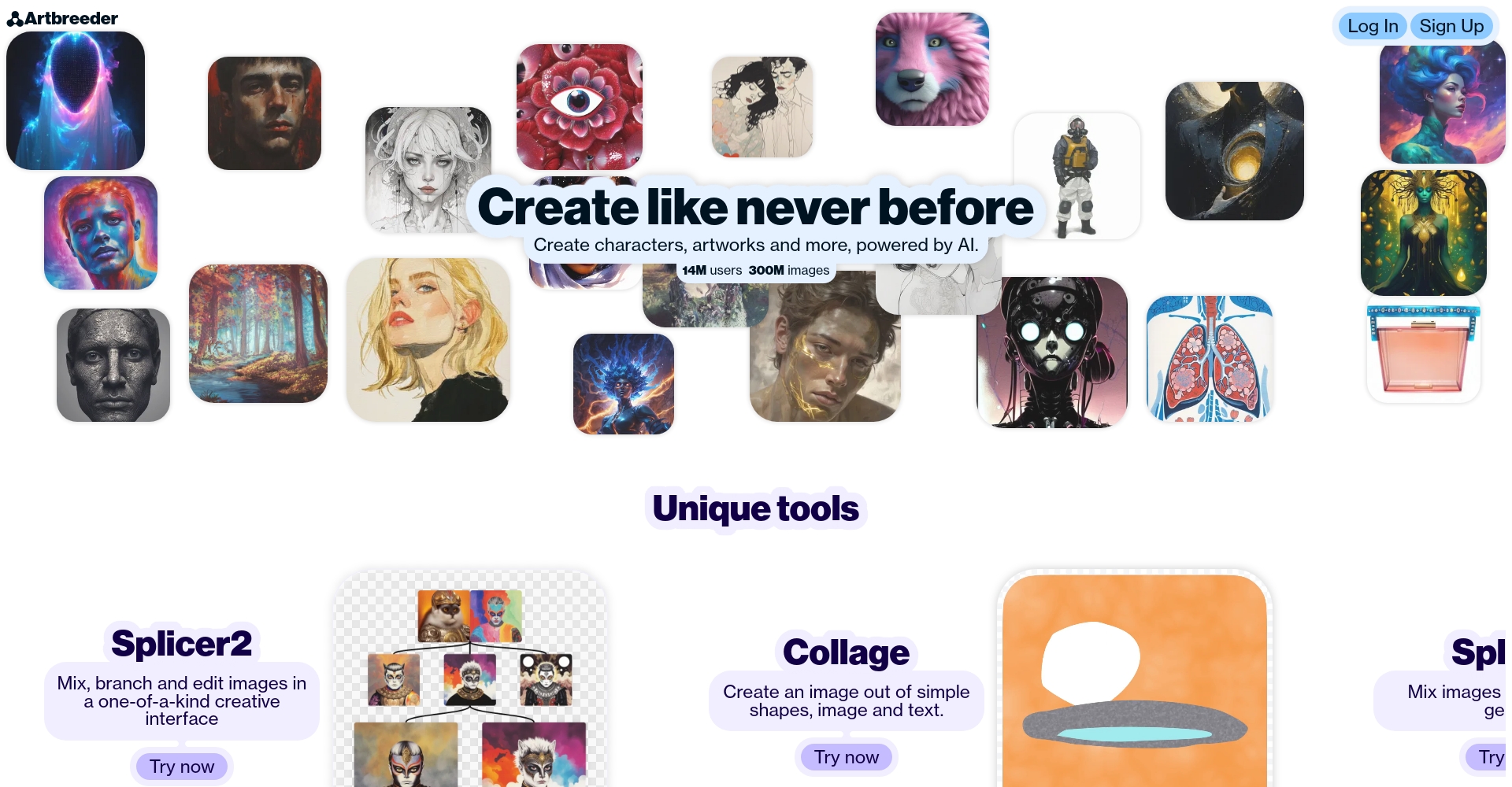 Artbreeder网站截图