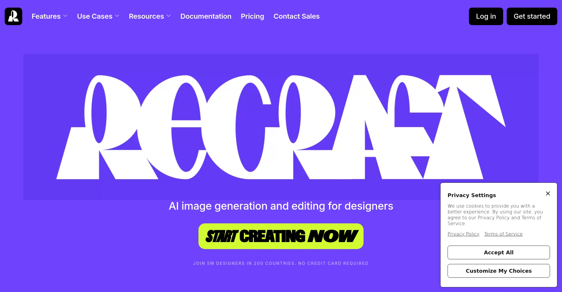 Recraft AI网站截图