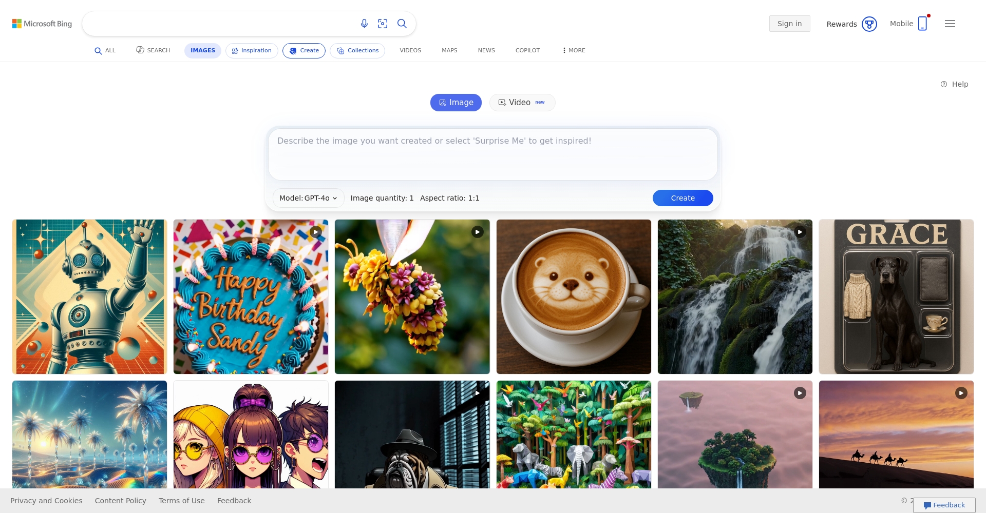 Bing Image Creator官网