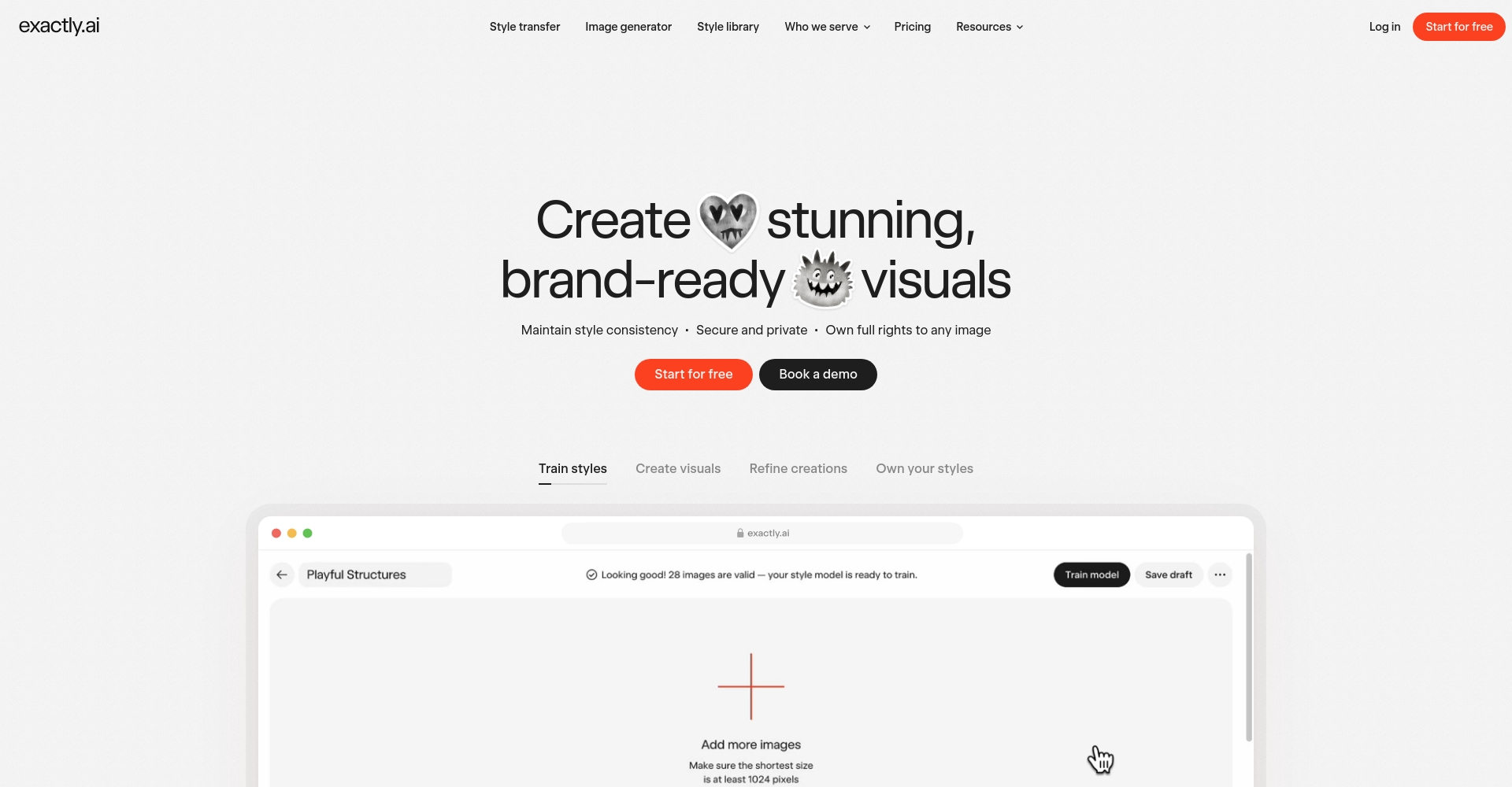 Exactly.ai官网界面