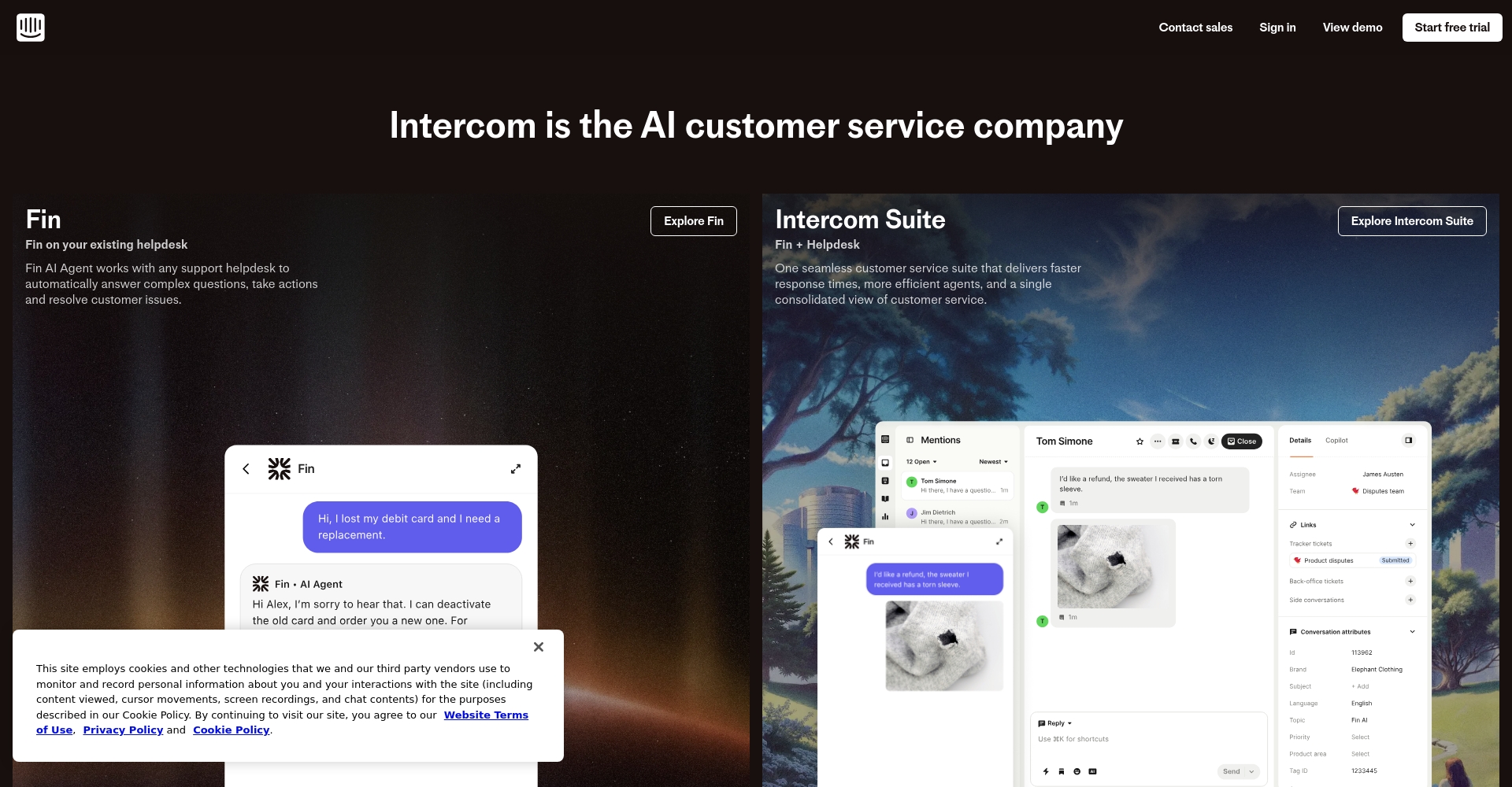 Intercom工具主页