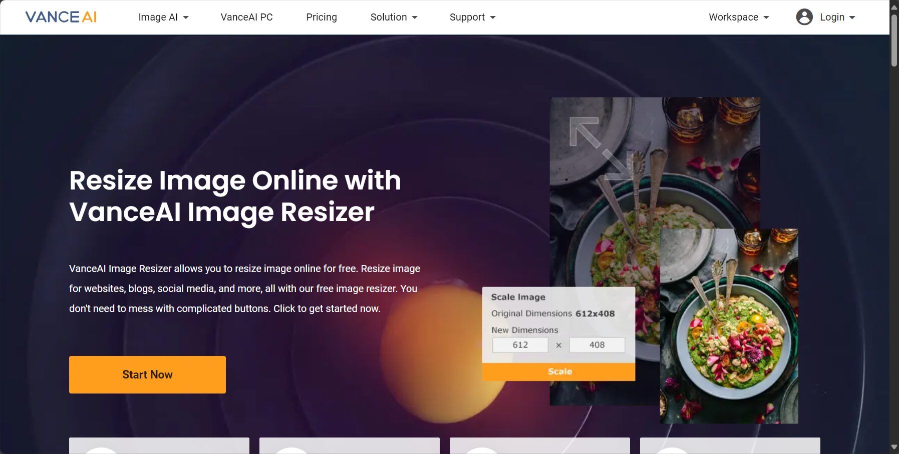 VanceAI Image Resizer官网截图