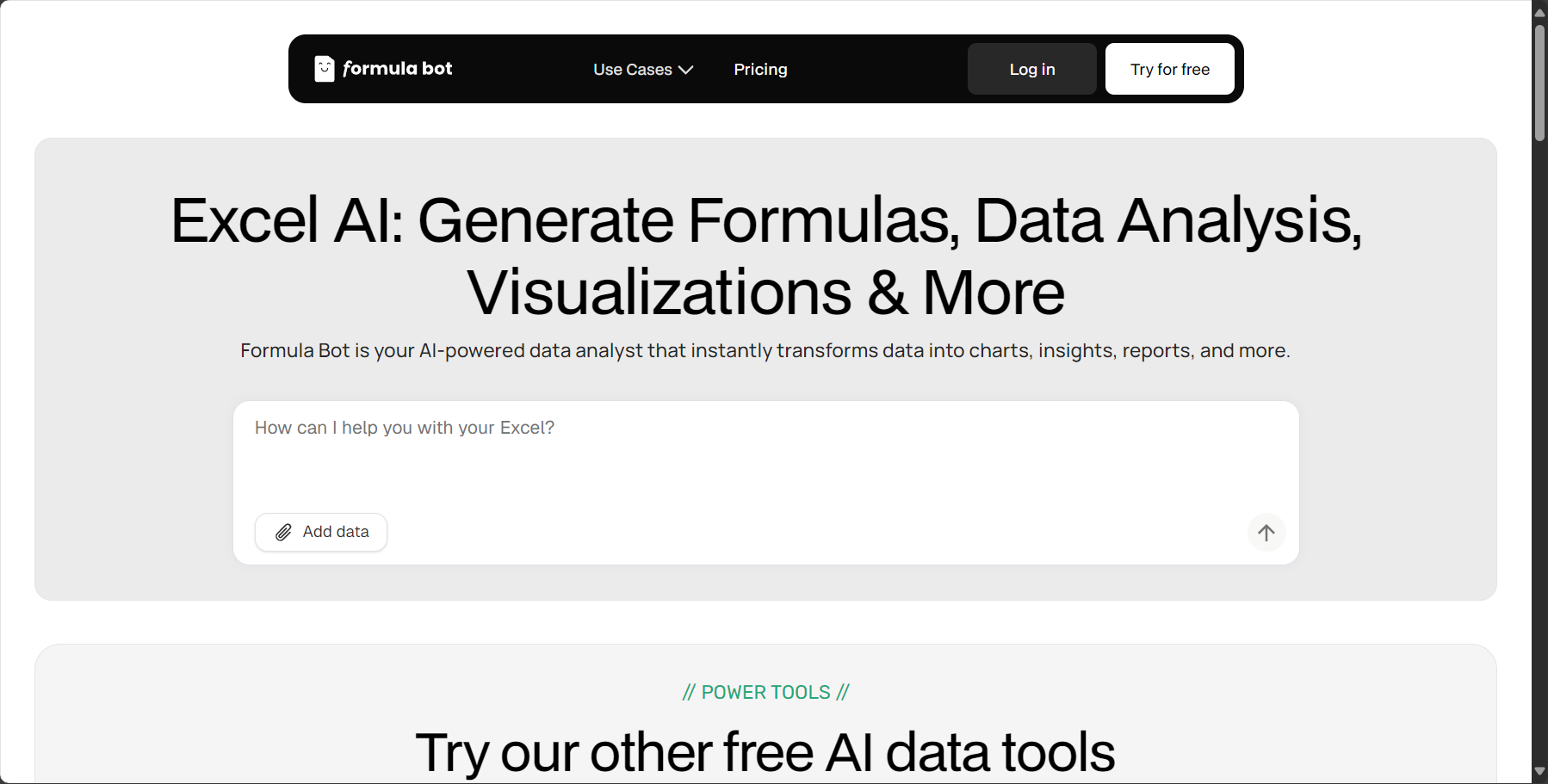 Excel Formula Bot 文档处理