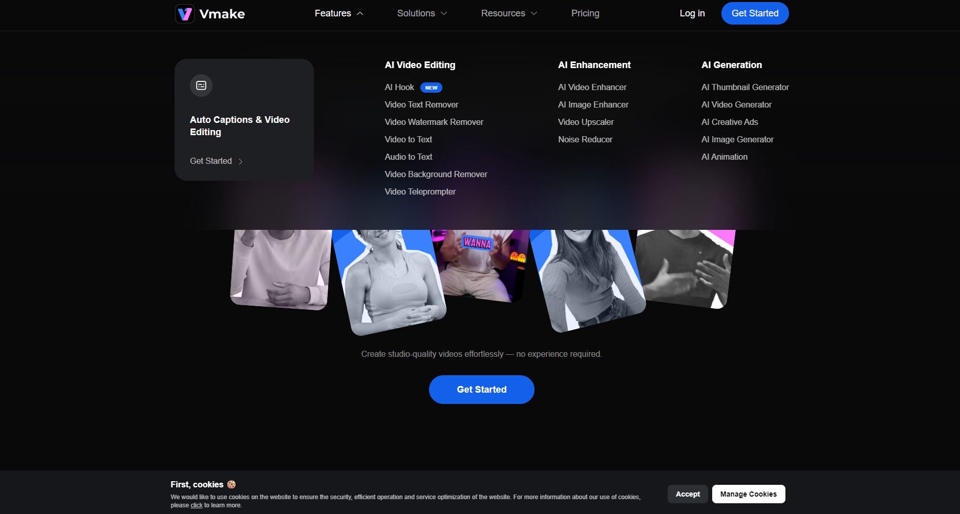 VMAKE AI功能页截图