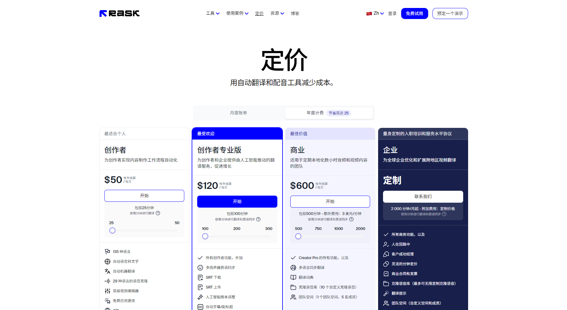 定价方案