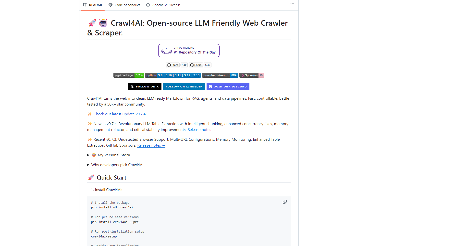 github crawl4ai开源