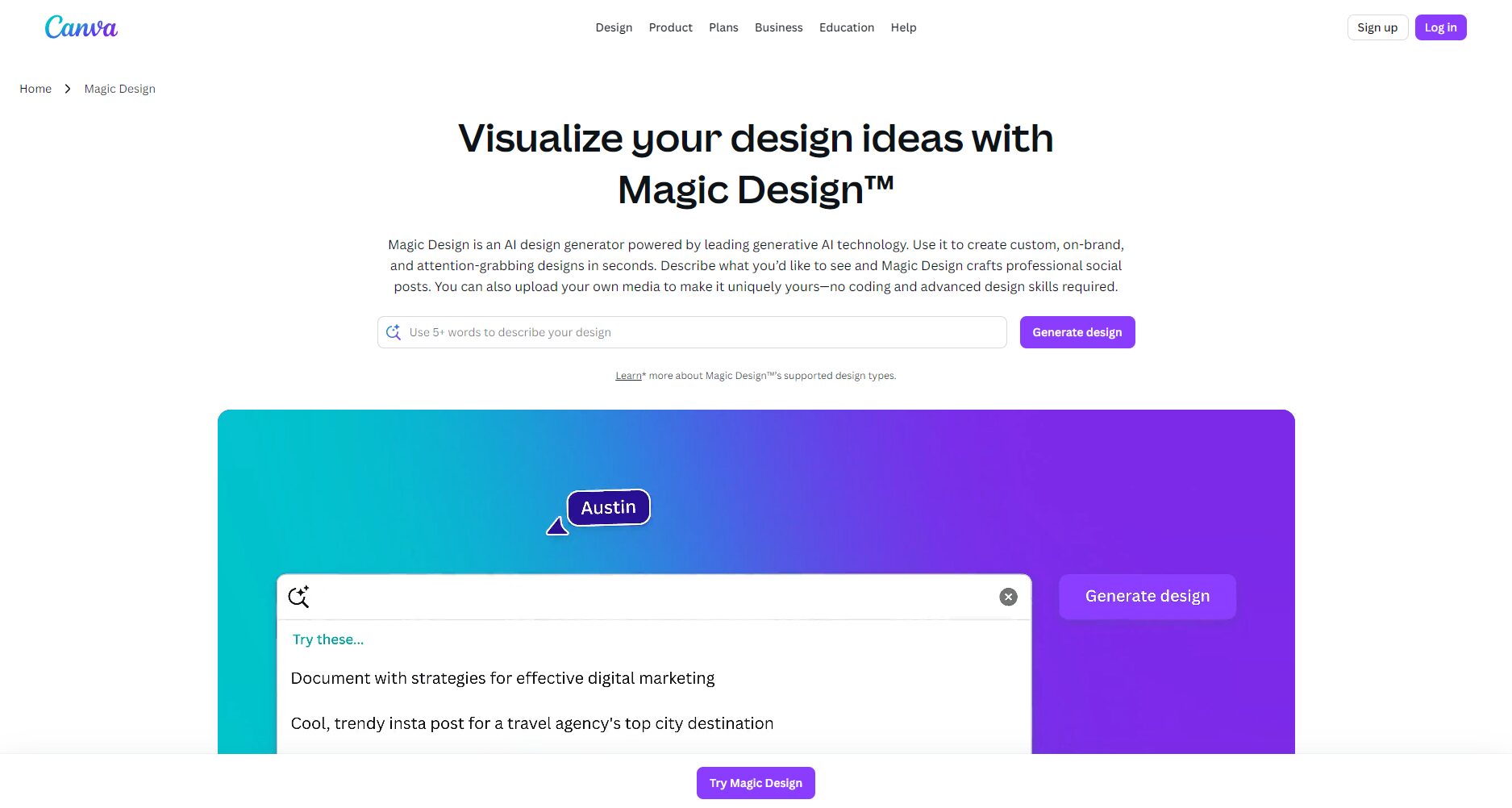 Canva Magic Design智能排版演示