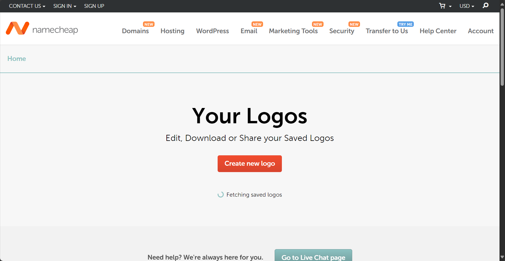 Namecheap Logo Maker官网截图