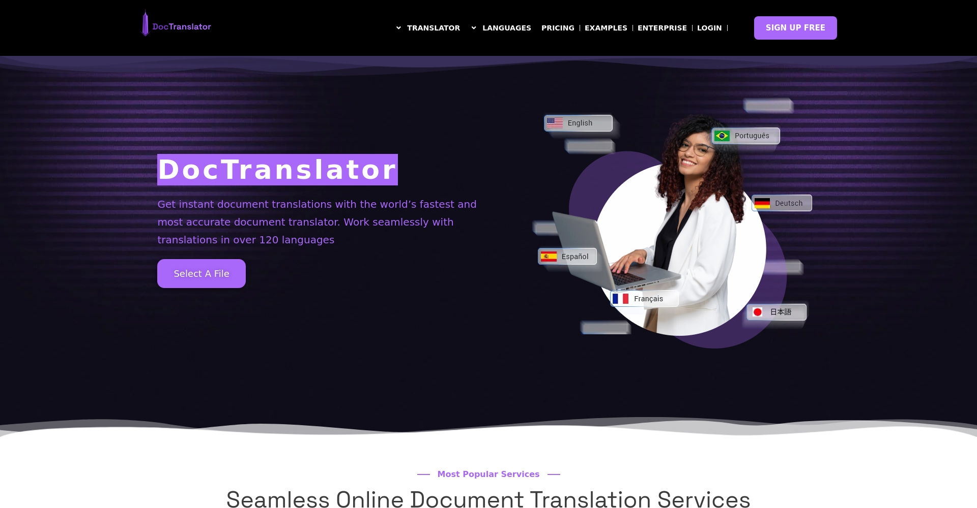 DocTranslator工具页面